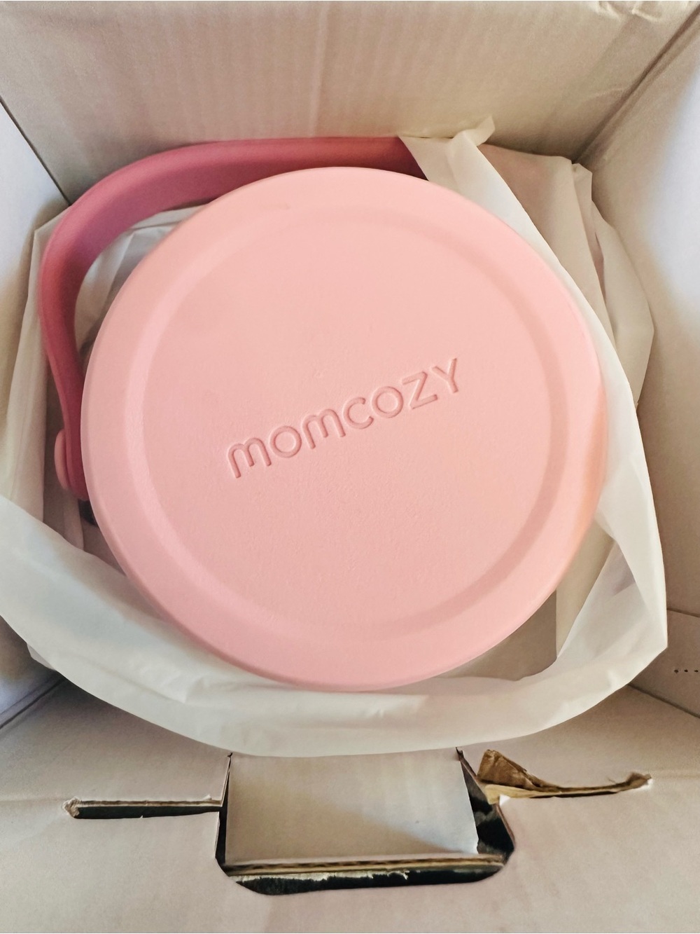 Momcozy Pink Insulated 22oz breastmilk cooler